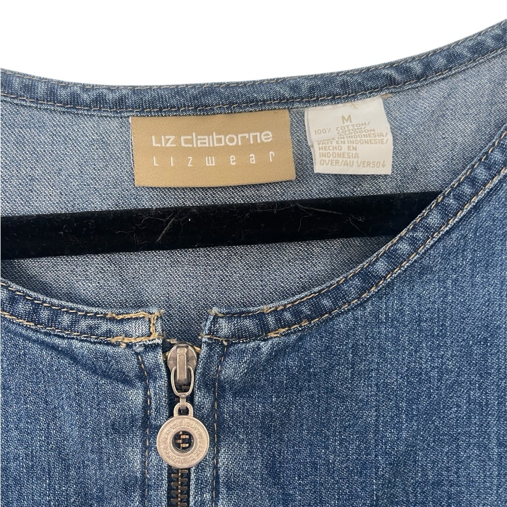 Liz Claiborne Blue Denim Zipper Dress - Picture 6 of 6